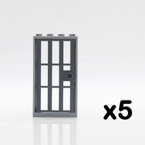 산업용 사다리 도시 친구 집 MOC 부품 울타리 계단 사다리 게이트 빌딩 블록 도어 창 인물 성 정원 벽돌 장, 02 5pcs grey no.1