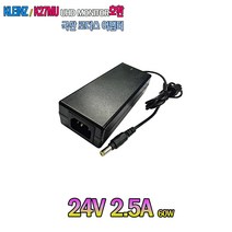 24V 2.5A 60W KLEINZ K27MU UHD MONITOR Adapter Korea, 1개, 어댑터 + 3구각 파워코드 1.5M