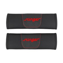 스팅어 PU 안젠벨트 커버 2Pcs, 블랙 + 레드레터링