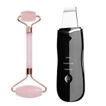 워터아쿠아필링기 필링기 워터 피부관리기 스킨스크러버 뷰티 스타 초음파 페이스 클리닝 스킨 스크러버 페, 05 Roller and Black