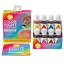 윌튼색소 칼라라이트 8종세트 19ml x 8P (액상 아이싱칼라) 리퀴드 식용색소, 8개