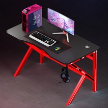 1인용 2인용컴퓨터책상 게이밍책상 테이블 원룸 pc방책상 커플컴퓨터책상, K레드