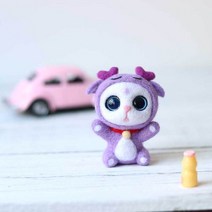 알파카인형 만들기 퀼트미완성 수제 동물 고양이 양모 필드 장난감 인형 바늘 펠트 찌르기 키트 DIY 공예, 04 A0316
