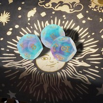 별자리판 3pcs 12면 주사위 점성술 다각적 인 별자리 주사위 레저 및 엔터테인먼트 완구 파티 게임 롤 플레잉 게임, 카멜레온