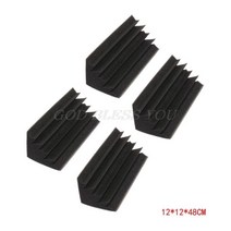 흡음재 흡음제 방음재 방음제 흡음패널 방음패널4pcs 코너베이스 트랩 어쿠스틱 방음 폴리 우레탄 폼 사운드 흡수 스튜디오 트리트먼트 린업, 12x12x48cm