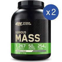 옵티멈 뉴트리션 시리어스 매스 프로틴 크레아틴 쿠키앤크림 2.73kg 2개 ON Optimum Serious Mass Protein
