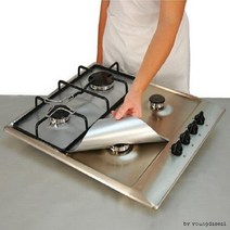 가스렌지커버 설겆이 주방 가스렌지 청소용품, 실버1세트(4매)