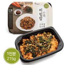 [당일발송] 산채비빔밥 6팩 2+2+2 아침식사 대용식 캠핑 가족 영양식 전자레인지 데워먹는 도라지 고사리 곤드레 산채비빔밥 고추장맛 215gx6팩, 즉석 산채비빔밥 215g 4개세트