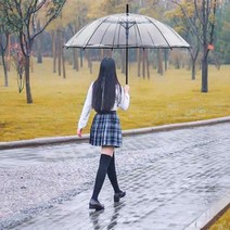 튼튼한 16k 고급 투명우산 성인 아동 비닐우산 장우산 명품우산 어린이 안전우산 투명