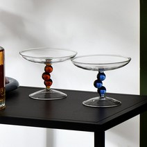 버블오브제 유리스탠드 트레이, 블루