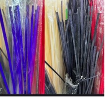 데코소제 공예소제 대나무살 목피 칼국수 (폭0.5cm-길이 120cm ) -1묶음 (약10개)-자연색(목피), 진보라