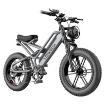 전기 팻바이크 스쿠터 산악 로드바이크 오토바이 자토바이 20인치, 상세 페이지 참고, 10A 500모터/통합 휠/라인/회색
