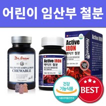 어린이 철분 성장기 철분제 유아 철분제 철분부족증상 철분효능 철분많은음식 임산부철분제 출산후철분제, 멀티비타민 철분 츄어블 90정 1박스