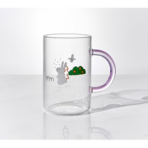 모던하우스 리틀버디 내열 빅 유리머그(래빗)_620ml GA0122074, 지름 8.5cm X 높이 13cm 620ml, 사진참조