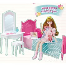 화장대 침대 소꼽 역할 놀이 미미 침실 여아선물 소꿉놀이세트 가족놀이