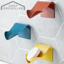 [원달러샵] 사선 물빠짐 비누 받침대, 블루