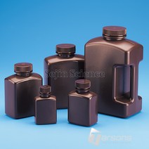 Tarsons T583440 500ml / T583430 250ml / T583420 125ml / 갈색 HDPE 사각병 Amber Retangular Bottle [12/PK], T583430 250ml [12/PK]