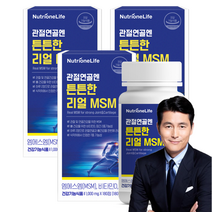 뉴트리원 더 튼튼한 MSM 무릎 관절 연골 뼈건강 상어연골 보스웰리아 강황, 3개, 180정