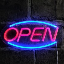 혼술 네온사인 인테리어 나래바 LED 조명 가정 카페용, 3걸이식네온사인-오픈