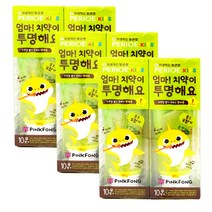 페리오 엄마 치약이 투명해요 6개 핑크퐁 아동치약 어린이집 유치원 입학준비물 무불소치약