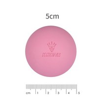토구 트라택 마사지 볼 6.3cm 근막 볼 라크로스 볼 요가 근육 이완 통증 완화 휴대용 물리 치료 공, 5cm