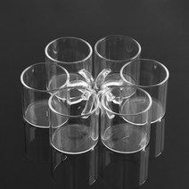 내열 유리 투명 손잡이 찻잔 120ml 6개, 120ml 6P