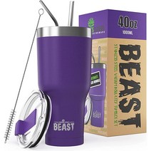 Greens Steel 비스트 40온스 진공 단열 스테인리스 텀블러 퍼플 USA 미국, 30 oz, Rainbow