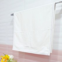꽃비 자수 강화소창수건 무형광 3겹 친환경 페이스타올 10색상, 수건(86x44.5cm), 정련X, 보라 자수