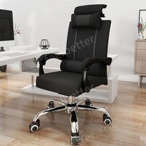 타이탄 메쉬 린백 게임용 게이밍의자 피시방 pc방 컴퓨터의자 책상 사무실 허리 편한, K.블루+발받침대