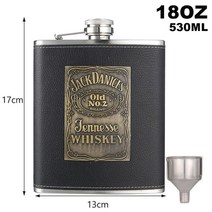 휴대용 위스키 biubiutua 18oz hip flask 휴대용 큰 위스키 flask stainless steel big capacity flask gift flask with, 잭