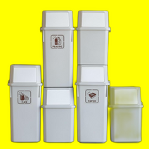 60L 가정 적층 휴지통 모리 40L 분리수거함 4p 재활용, 1개, 모리 휴지통 (40L 화이트2p+그레이2p)