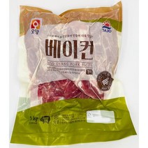 냉동 뭉치베이컨(사조오양 1K) 1개 식자재마트 대용량 업소용 맛있는베이컨 베이컨 즉석식품 간식 안주 육가공, 1kg
