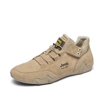 jeep 남성용 가죽 레이싱 캐주얼 스니커즈P02120370K 정품 양말을 증정하다