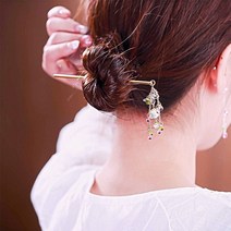 가배리본 가시이슬내린비녀 DIYSET 뒤꽂이 비녀만들기 레시피포함