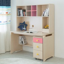 [20조한정 추가할인쿠폰] 에보니아 레이 전면책상1200, 전면책상(십자선반포함) 핑크