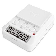 드레텍 Dretec 디지털 타이머 T-580 스터디 학생 수험용 스탑 워치, 화이트