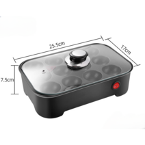 가정용 캠피용 포장마차용 간편식 타코야키 제조 기계(계란빵 문어빵 타코야끼 다기능 냄비), E형