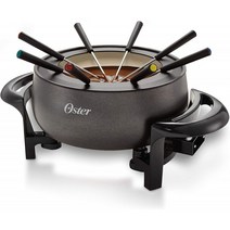오스터 폰듀 냄비 | 티타늄 주입 DuraCeramic Fondue Maker 검은 색 FPSTFN7700W-TECO
