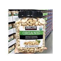 Kirkland Signature 유기농 무염 캐슈 1.13kg (new) Kirkland Signature Organic Whole Cashews Unsalted Unroast
