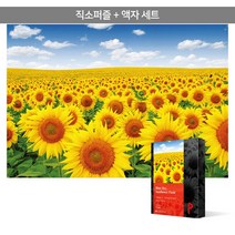 1000피스 직소퍼즐+액자세트 - 푸른 하늘 해바라기 들판 (액자포함), 단품, 단품