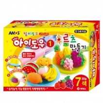PGM1*^몰컬러점토 아이도우 후르츠 만들기 놀이클레이 고무찰흙 칼라믹스 세트 공예재료 공작도구 찱흙 문구류^*1췤pgm, a^^*옵션없슴