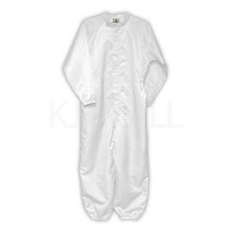 KJ 방진복 원피스 제전복 무진복 제전방진복 클린복 크린룸 반도체 정전기방지 작업복 C카라원피스, 화이트-2XL(105)