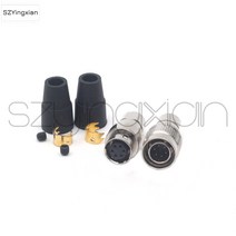 Hirose 6pin 커넥터 HR10A-7P-6P/HR10A-7J-6S 항공 우주 산업 케이블 수 플러그 플로팅 암 소켓, 01 Plugs and Sockets