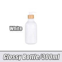 비누 디스펜서 500ml 반투명 리필 가능 샴푸 펌프 병 로션 용기 캔 손씻기 욕실 액세서리, [06] Glossy-white-300ml
