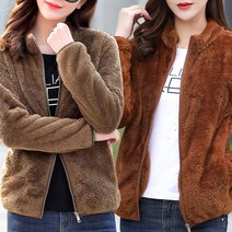 여성 뽀글이 폴리스 집업자켓 기모 후리스 점퍼 털코트 가을겨울