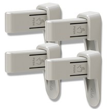 원더파파 프리미엄 문 손잡이 안전 잠금장치, 그레이, 4개