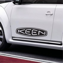 카라반꾸미기 Keen 영문로고 캠핑 스티커 자동차선물 자동차데칼 차스티커, 대형, 그레이