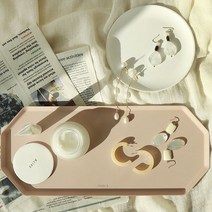 페니체 팔각 트레이 (옥타곤 트레이) 인테리어 장식소품, 화이트