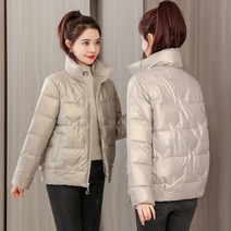 남자 여자 유니 유광 패딩 점퍼 겨울 여성 자켓 2022 새로운 패션 광택 면화 자켓 여성 파카 느슨한 짧은 두꺼운 따뜻한 캐주얼 숙녀 outwear