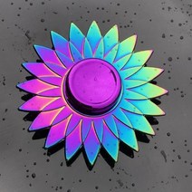[케이로] 479232 금속 무지개 피젯 스피너 다채로운 EDC 핸드 스피너용 불안 방지 장난감 스트레스 해소 ADHD 손가락, 7